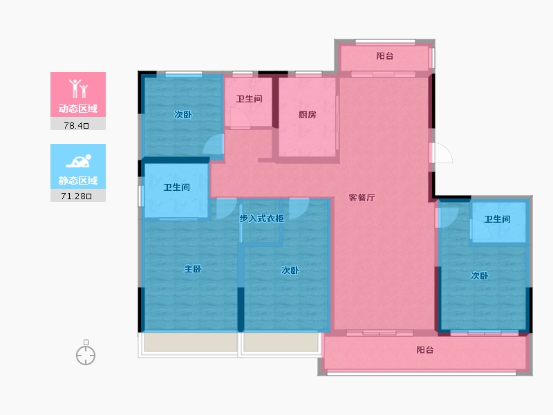 浙江省-绍兴市-上品学府-135.19-户型库-动静分区