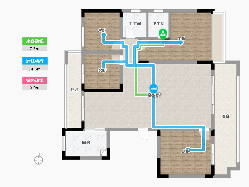 河南省-周口市-希尔顿逸林府-130.00-户型库-动静线