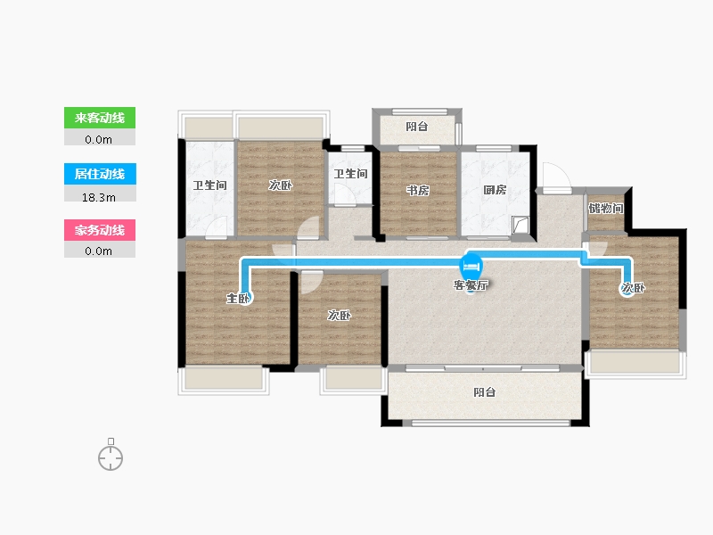 湖南省-株洲市-株洲建发缦云-134.45-户型库-动静线