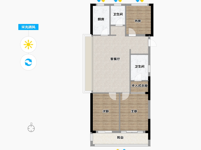 浙江省-绍兴市-上品学府-95.20-户型库-采光通风