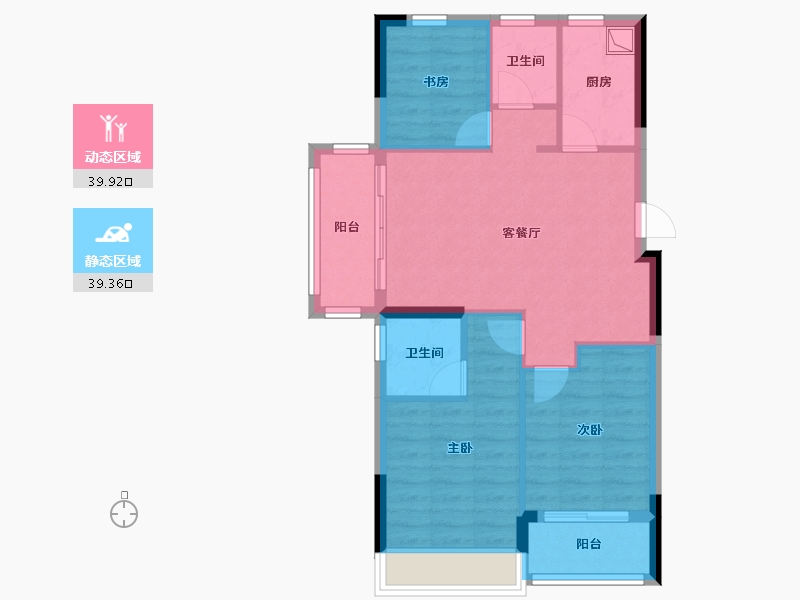 浙江省-嘉兴市-工联·云悦府-70.97-户型库-动静分区