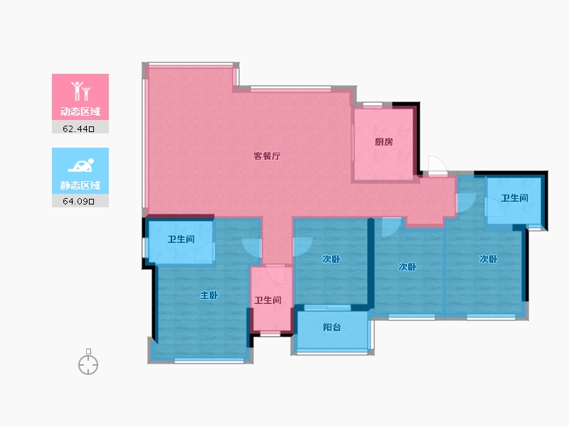 福建省-宁德市-富春云玺-114.40-户型库-动静分区