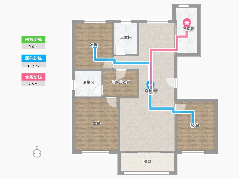 山东省-淄博市-盛世康城泽园-108.05-户型库-动静线