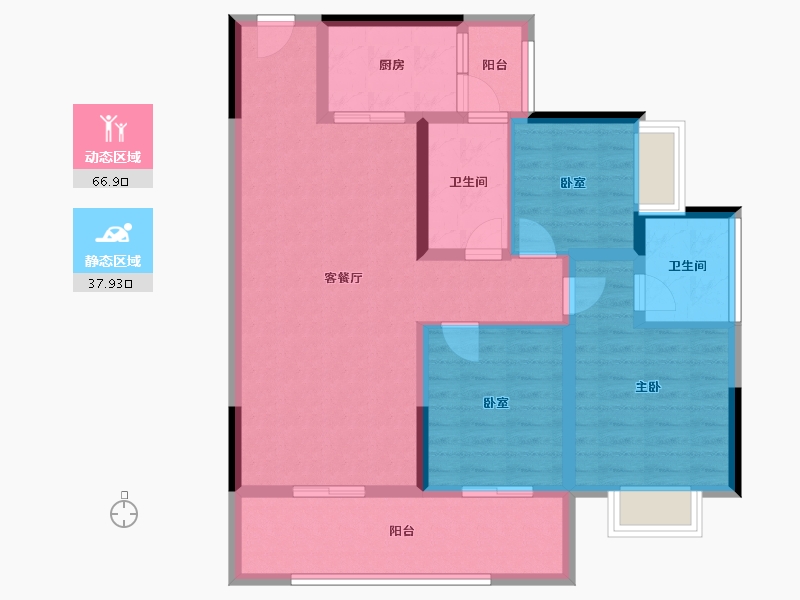 广东省-阳江市-国鼎·湾玺壹号-93.23-户型库-动静分区