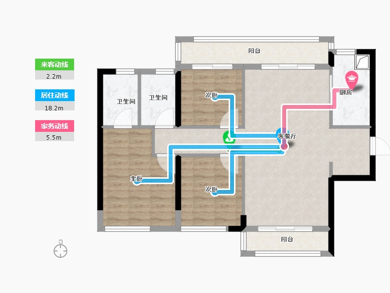 福建省-宁德市-富春云玺-87.20-户型库-动静线