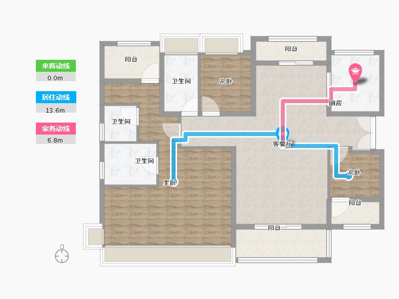 广东省-深圳市-汉园茗院-134.41-户型库-动静线