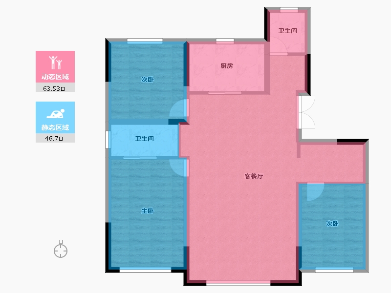 吉林省-松原市-萨日朗学府-99.98-户型库-动静分区