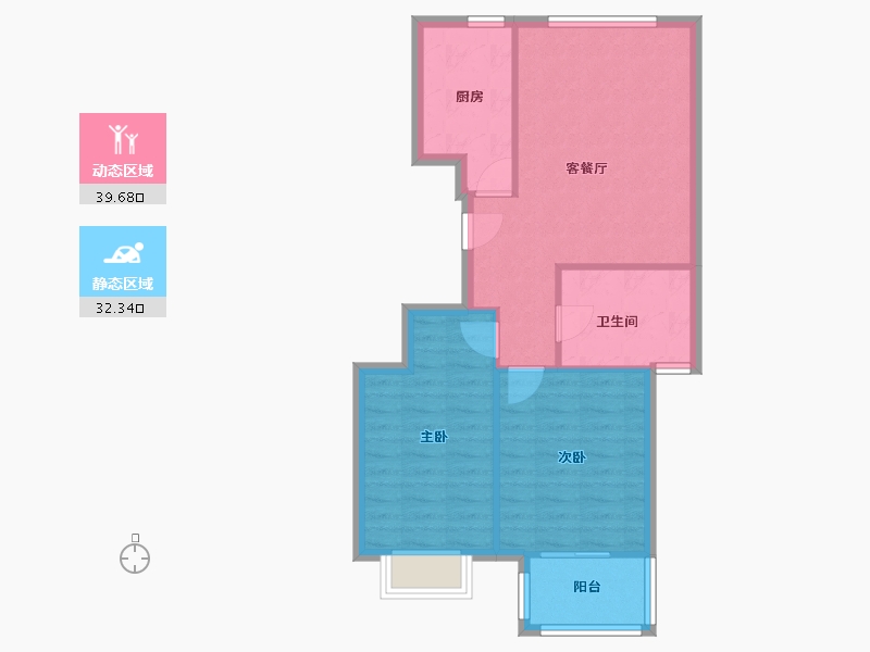 河北省-廊坊市-万欣小区-71.34-户型库-动静分区