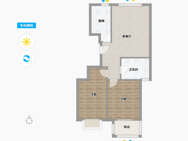 河北省-廊坊市-万欣小区-71.34-户型库-采光通风