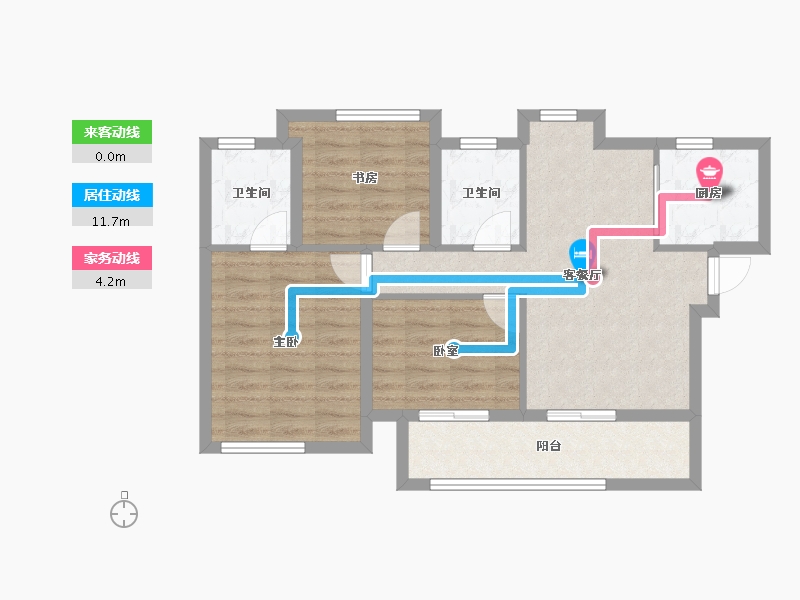 福建省-福州市-福厝远山拾里-71.67-户型库-动静线