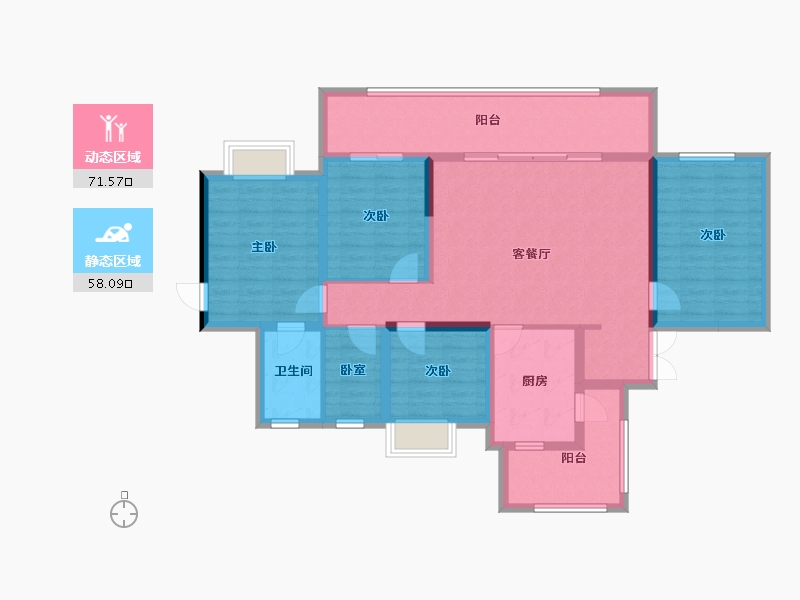 贵州省-贵阳市-融汇湖城一品-116.00-户型库-动静分区