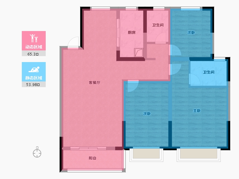 山东省-济南市-国融君悦府-106.44-户型库-动静分区