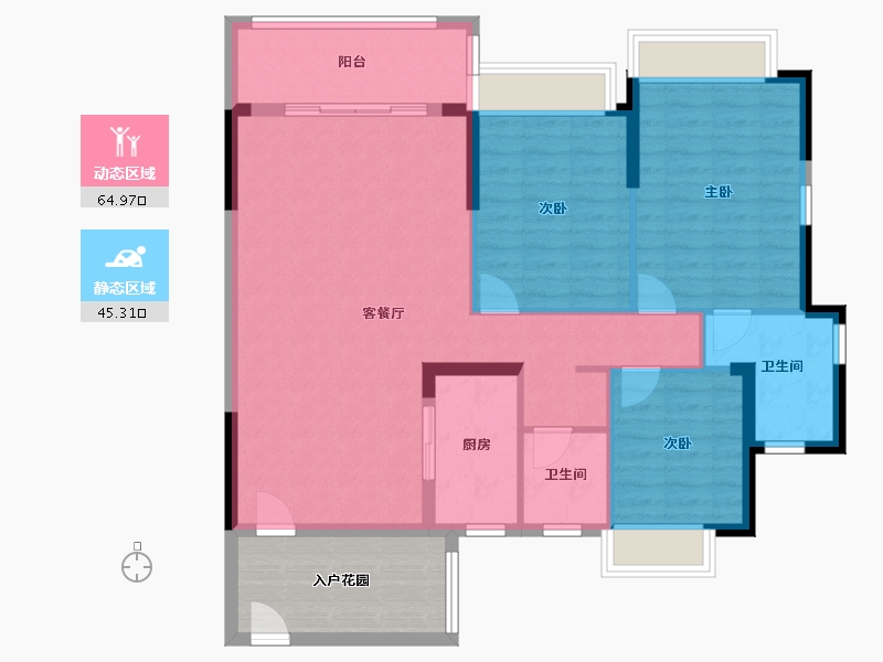 广东省-汕尾市-御景阳光家园-111.54-户型库-动静分区