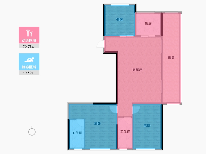 云南省-昆明市-邦泰·悦九章·彩云-109.15-户型库-动静分区