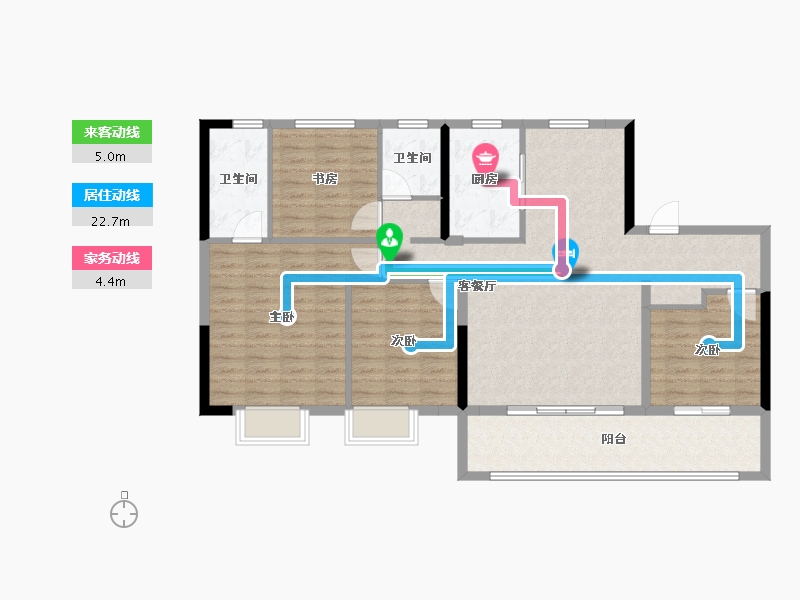 浙江省-宁波市-金辉·紫粼云庭-114.40-户型库-动静线