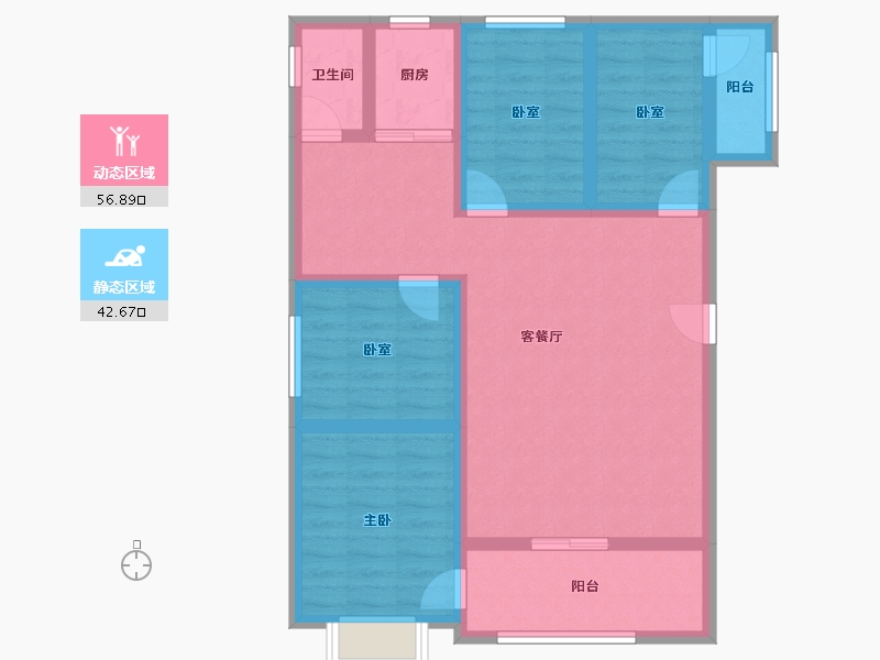 广东省-揭阳市-流沙-113.60-户型库-动静分区