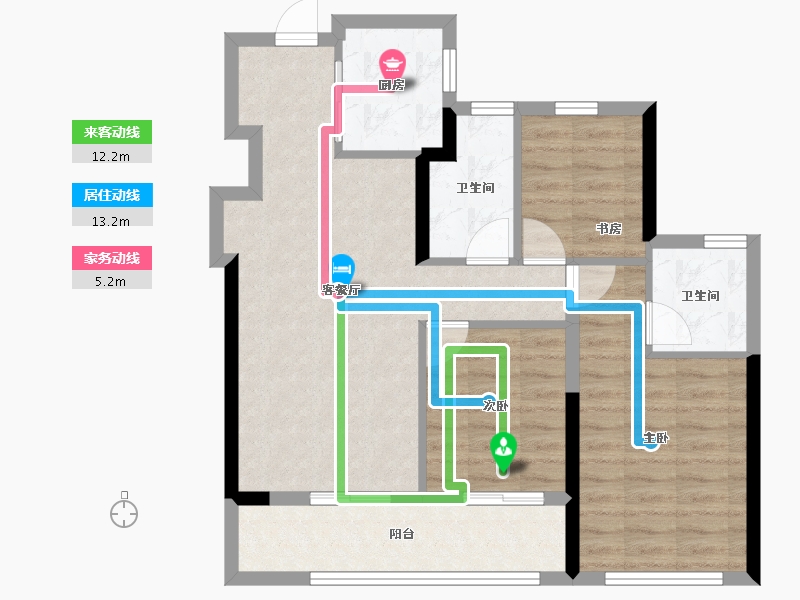 浙江省-杭州市-中交荷语江山府-75.63-户型库-动静线