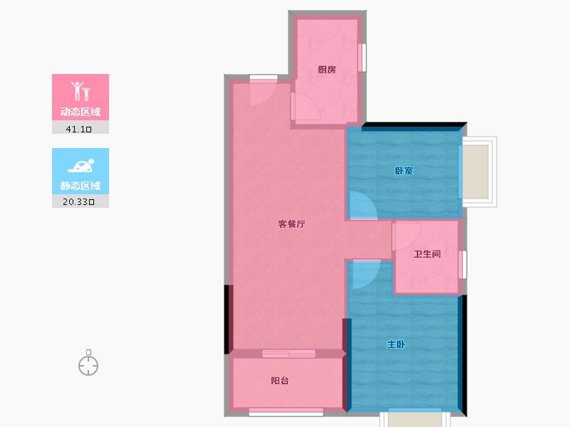 广东省-深圳市-天健和郡府-54.93-户型库-动静分区