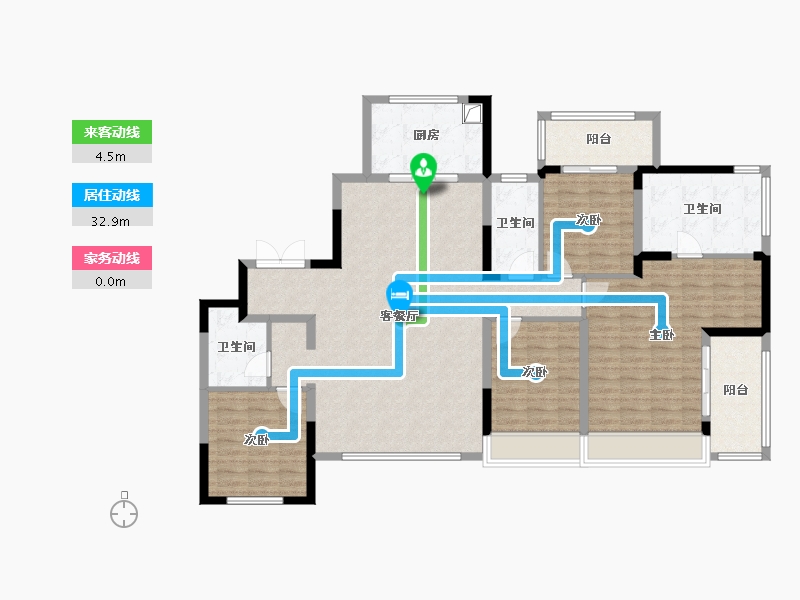 浙江省-台州市-建发养云-139.81-户型库-动静线