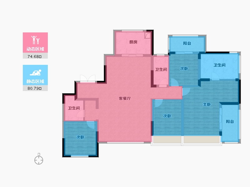 浙江省-台州市-建发养云-139.81-户型库-动静分区