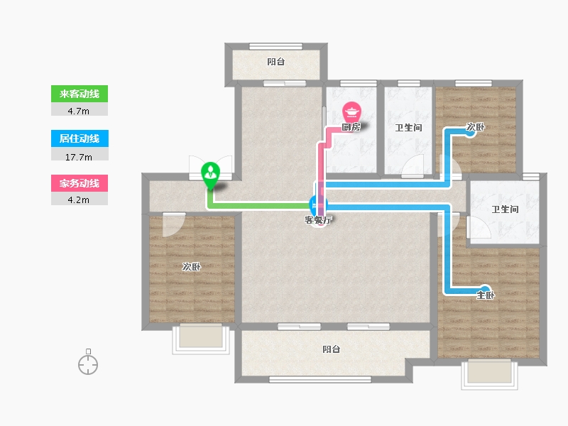 河南省-商丘市-建业十八城9期·滨河赋-114.20-户型库-动静线