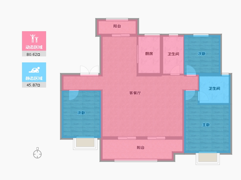 河南省-商丘市-建业十八城9期·滨河赋-114.20-户型库-动静分区