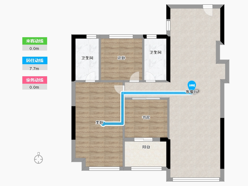 福建省-福州市-海湾润城Ⅱ期-84.00-户型库-动静线