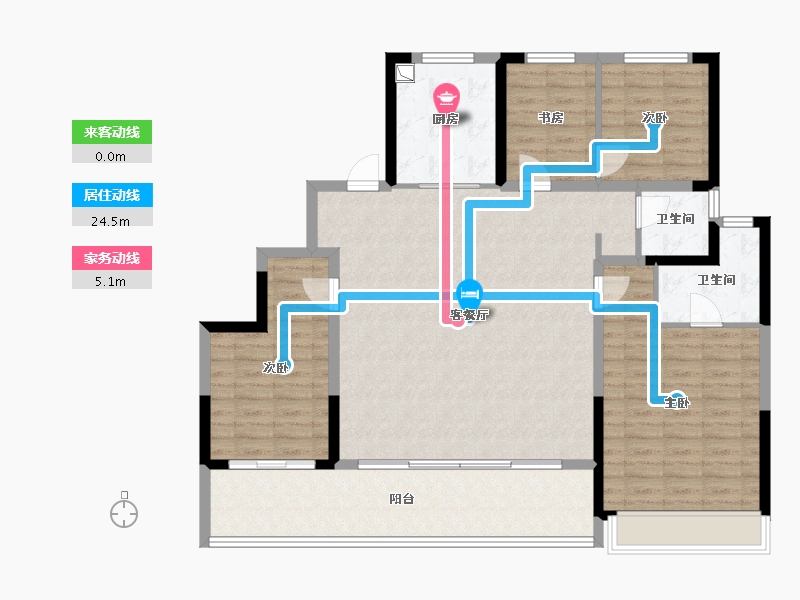 山东省-滨州市-百一甲辰万里-124.00-户型库-动静线