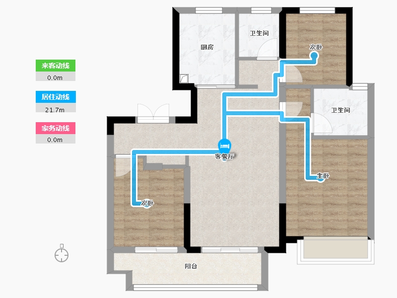 陕西省-西安市-陕建崇文观筑-77.62-户型库-动静线