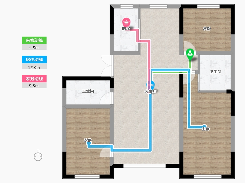 吉林省-松原市-豪杰悦璟-93.47-户型库-动静线