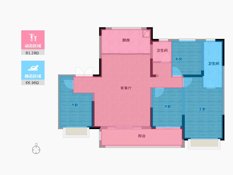 江苏省-南通市-紫琅吾岛-134.40-户型库-动静分区