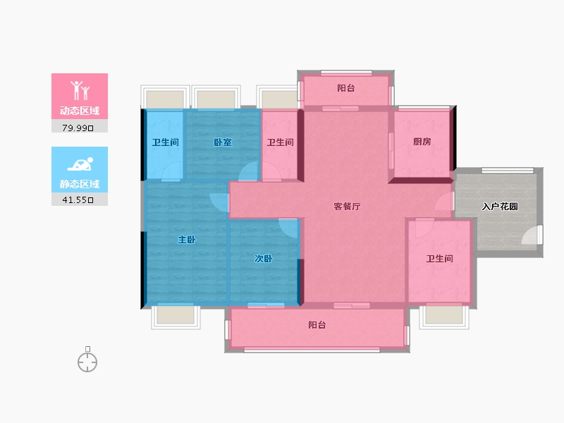 广东省-阳江市-国鼎·湾玺壹号-119.30-户型库-动静分区