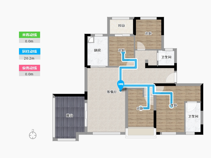 湖南省-株洲市-株洲建发缦云-104.00-户型库-动静线