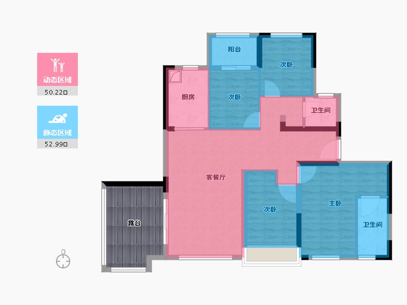 湖南省-株洲市-株洲建发缦云-104.00-户型库-动静分区