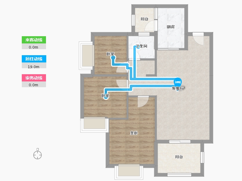 广东省-深圳市-凌云华府-75.30-户型库-动静线