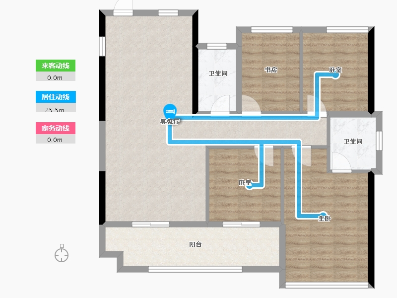 福建省-福州市-海湾润城Ⅱ期-99.77-户型库-动静线