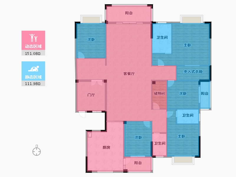 广西壮族自治区-防城港市-春江嘉园-192.00-户型库-动静分区