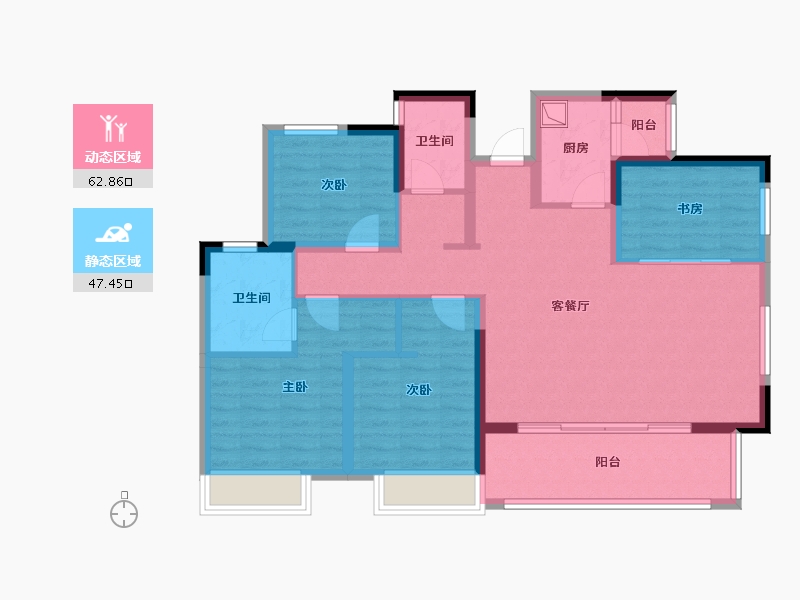 四川省-内江市-星月江畔-103.18-户型库-动静分区