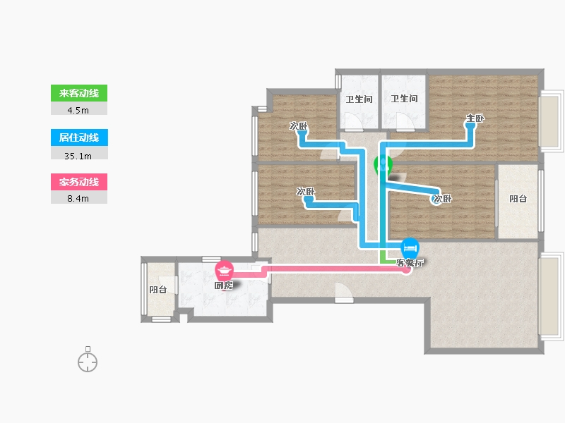 浙江省-宁波市-名江新都-114.40-户型库-动静线