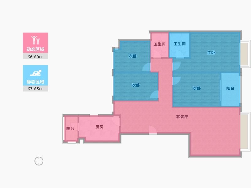 浙江省-宁波市-名江新都-114.40-户型库-动静分区