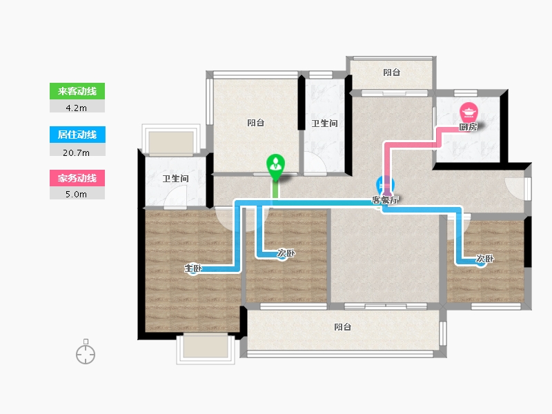 广东省-河源市-宝豪御龙湾-2期-97.60-户型库-动静线