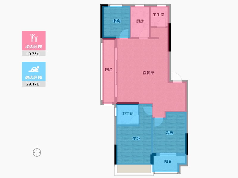 浙江省-嘉兴市-工联·云悦府-80.14-户型库-动静分区