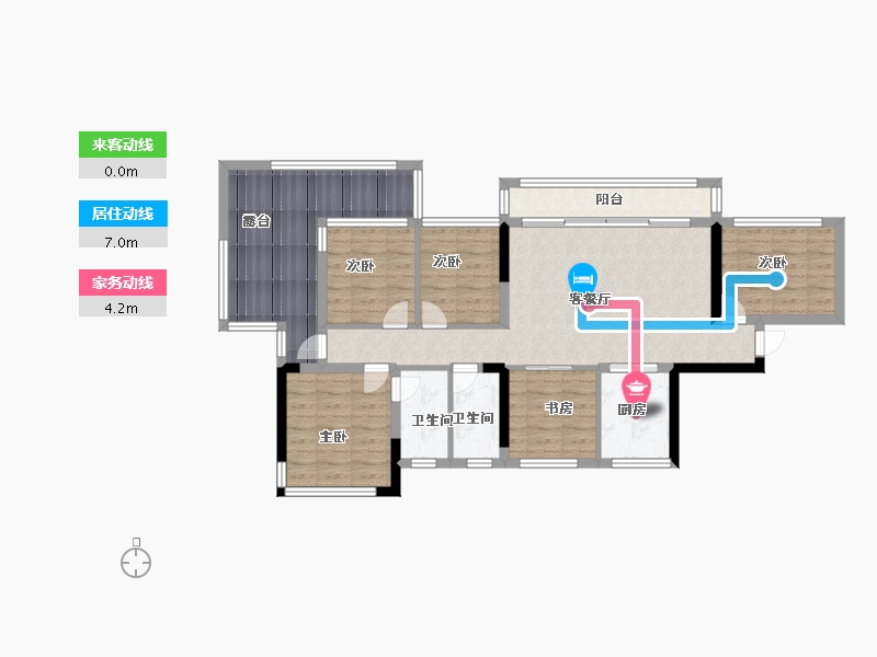 贵州省-贵阳市-清鸥十三樾-91.99-户型库-动静线