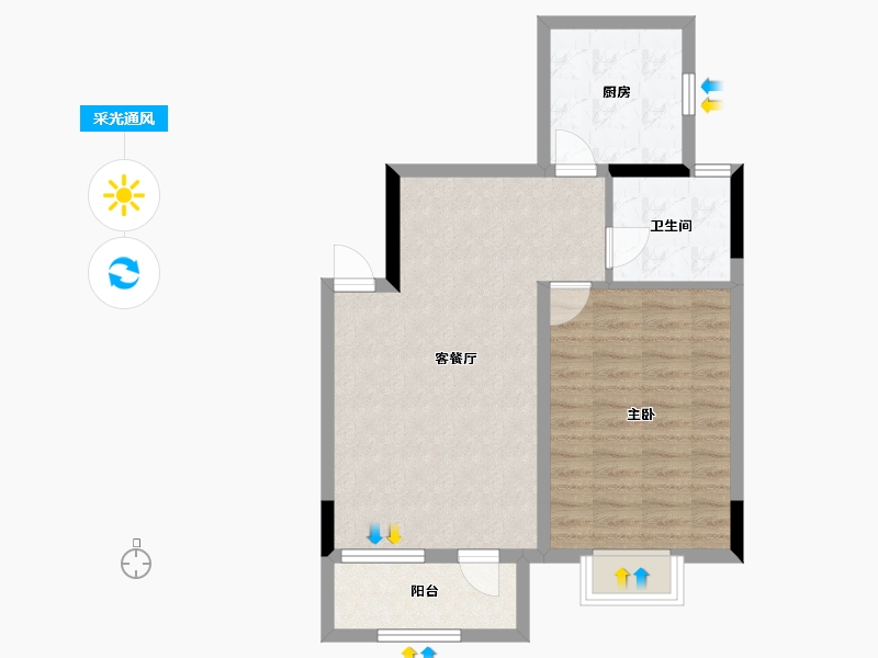 辽宁省-沈阳市-恒大文化旅游城-住宅区-62.40-户型库-采光通风