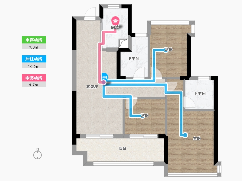 福建省-福州市-海湾润城Ⅱ期-71.20-户型库-动静线