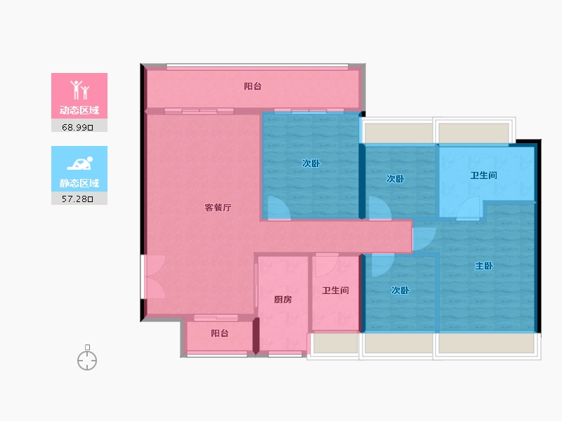 广东省-深圳市-凌云华府-115.20-户型库-动静分区