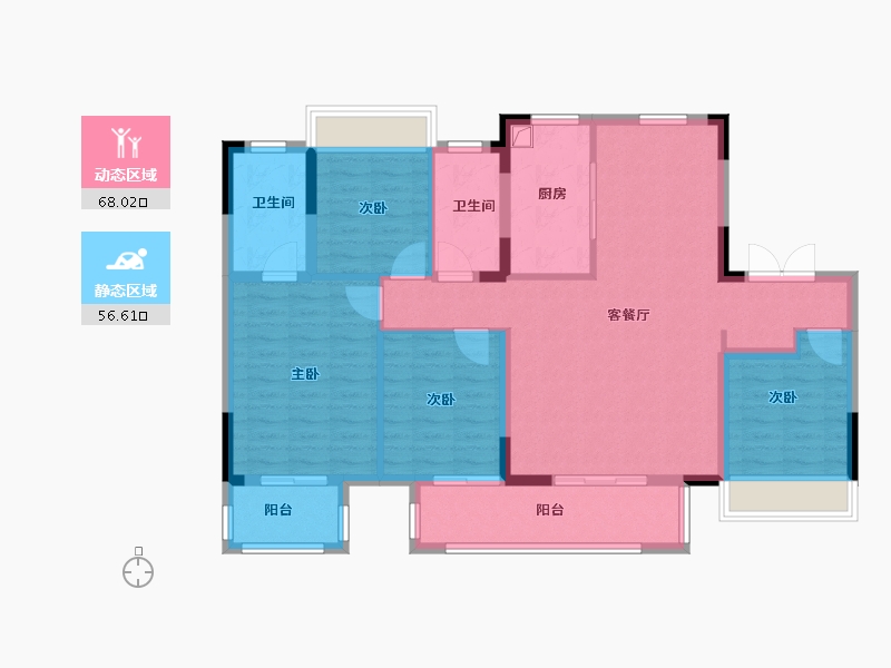 江苏省-徐州市-大华梧桐院(岚翠)-112.00-户型库-动静分区