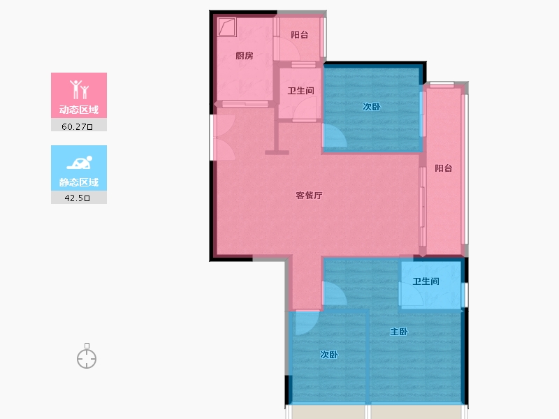 广东省-深圳市-凌云华府-92.80-户型库-动静分区