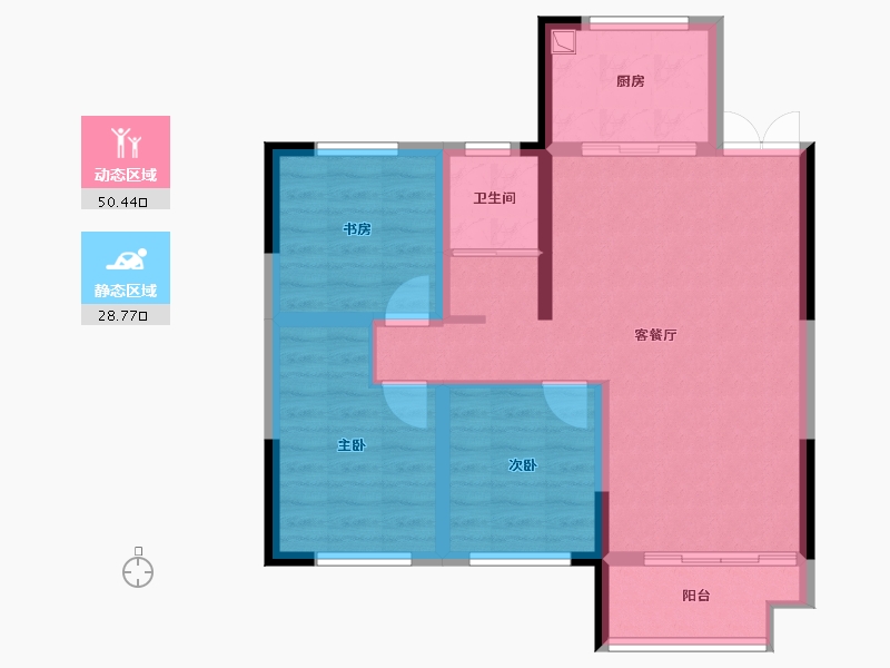 甘肃省-庆阳市-盛世宏璟-70.52-户型库-动静分区