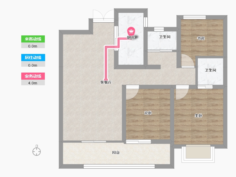 甘肃省-庆阳市-凤凰蓉境-72.80-户型库-动静线